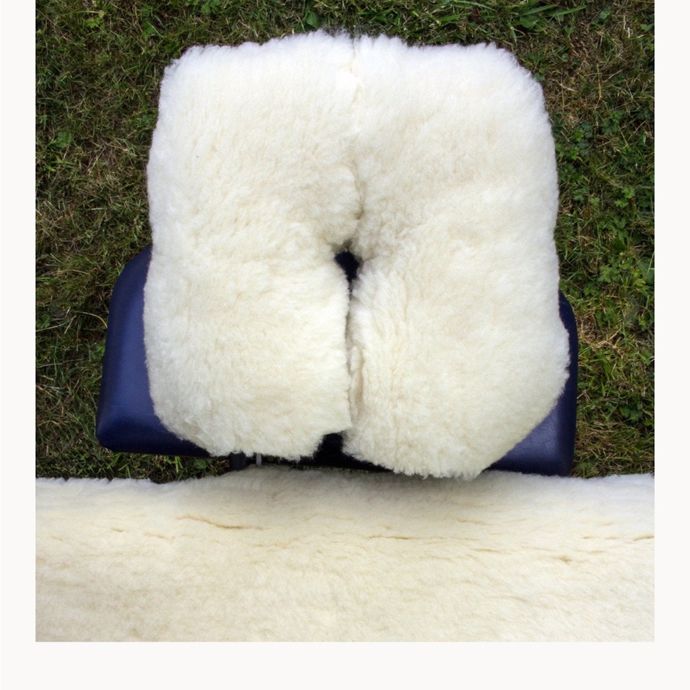 Cream Wool Massage cradle topper